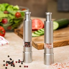 New Stainles Steel Salt / Pepper Mill Grinder - Silver
