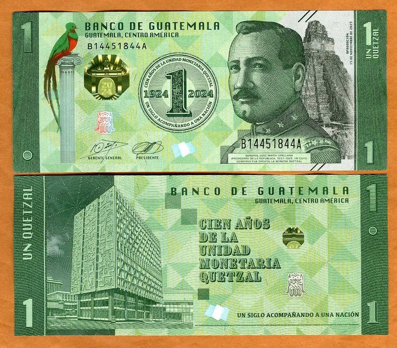 Guatemala, 1 Quetzal, 2024, P-New, UNC   Commemorative