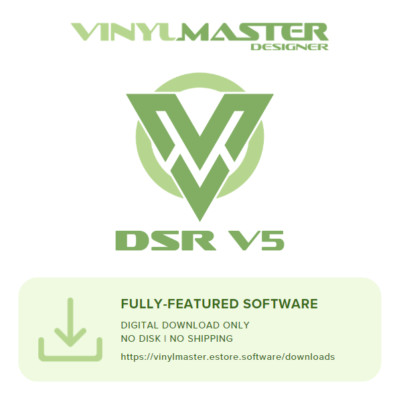 Vinyl Cutter Plotter Heat Press Software Sign T-Shirt Apparel Business VM DSR V5