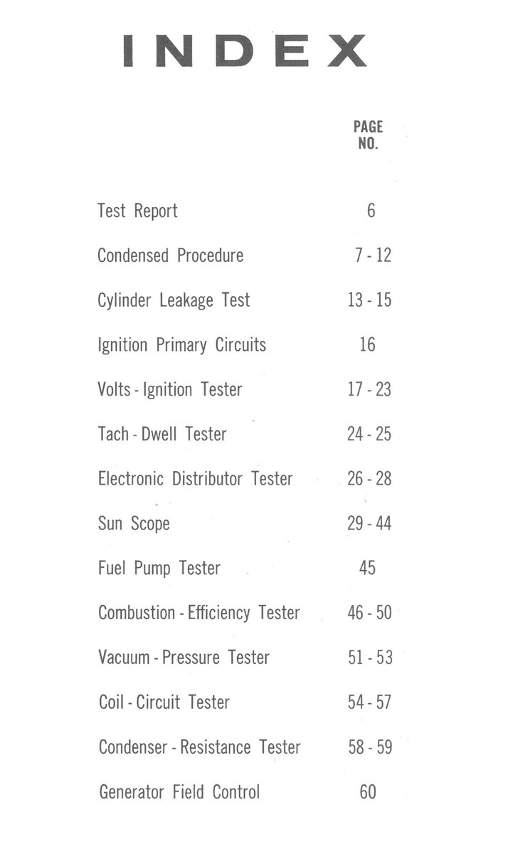 SUN Scope Tune-Up Tester Handbook A Guide to Expert Engine
