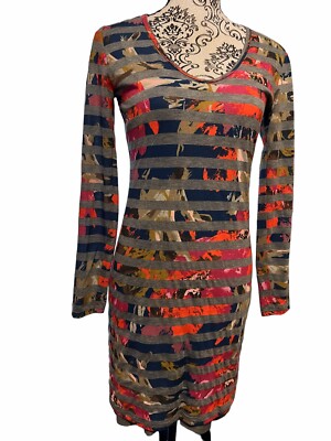 Trina Turk Women's Size X-Small Knit T-Shirt Dress Long Sleeve