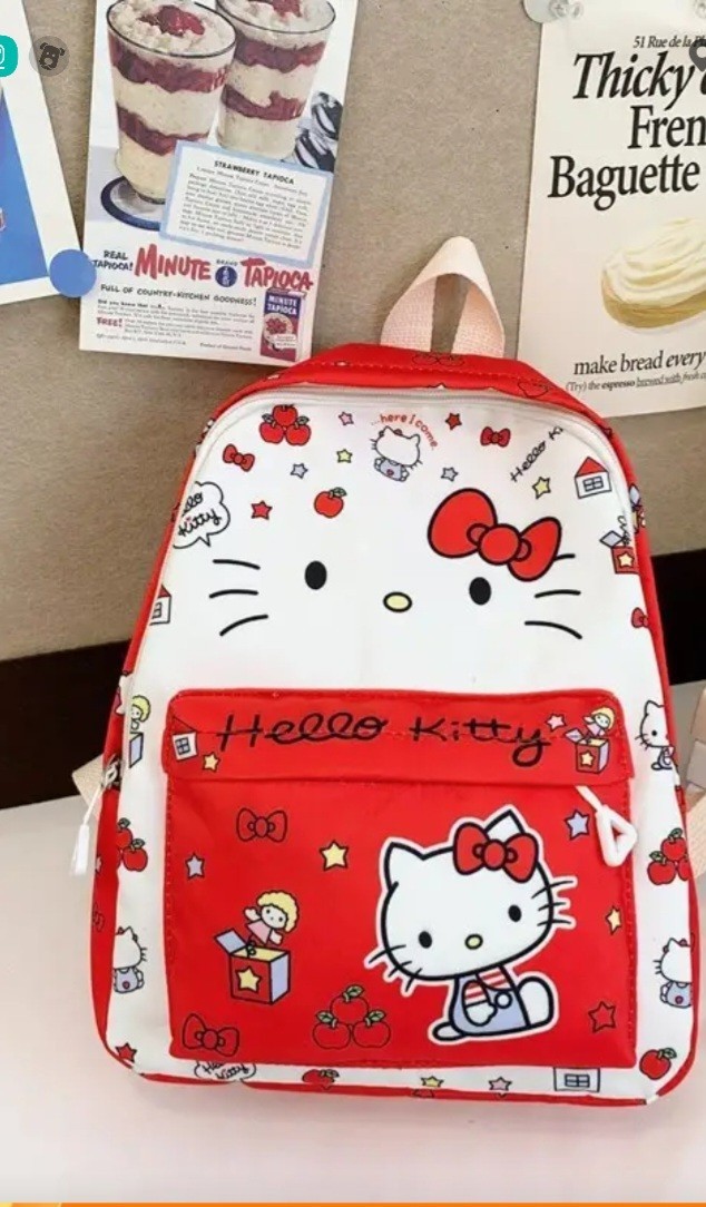 NWT Trendy Hello Kitty Backpack 12.5 x 9.84 Inches Cute Kawaii School Bag