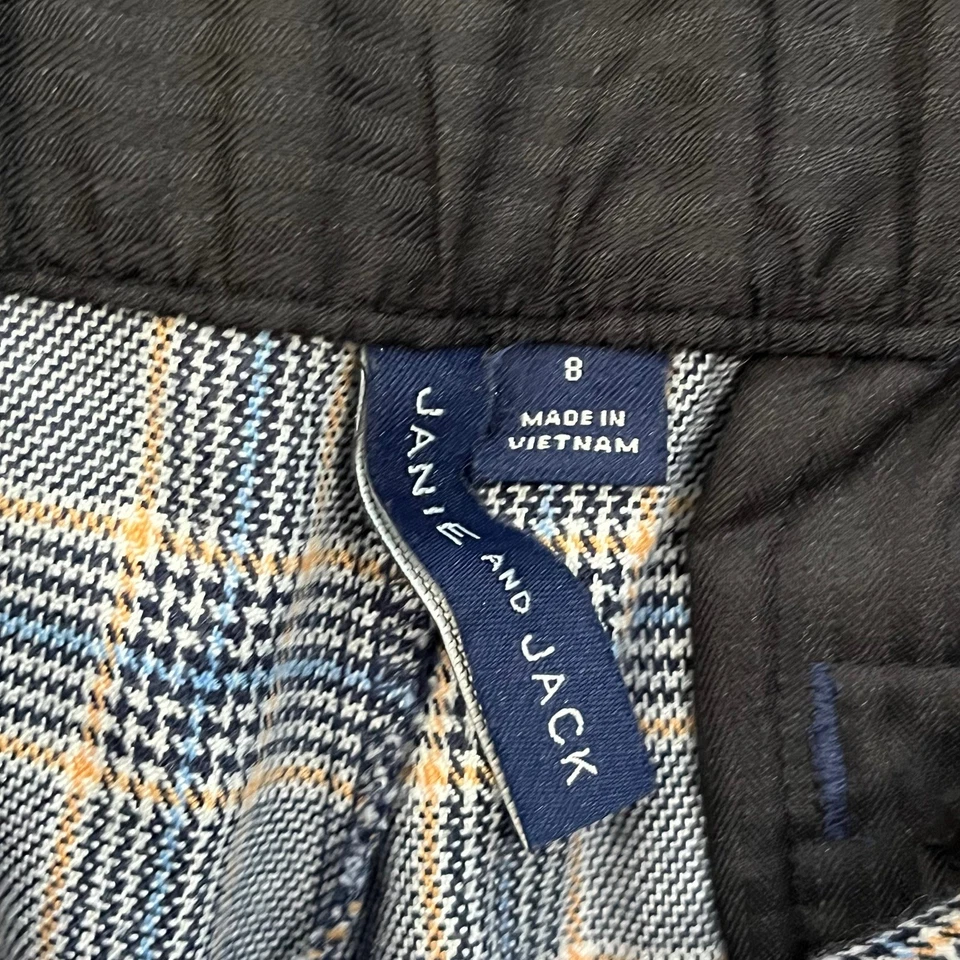 Janie and Jack The Sartorial Plaid Jogger Pants - Girls Size 8 Casual Chic - Image 3 of 4