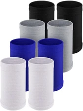 4 Pairs Compression Wrist Support Brace for Men and Women - Breathable Thin B...