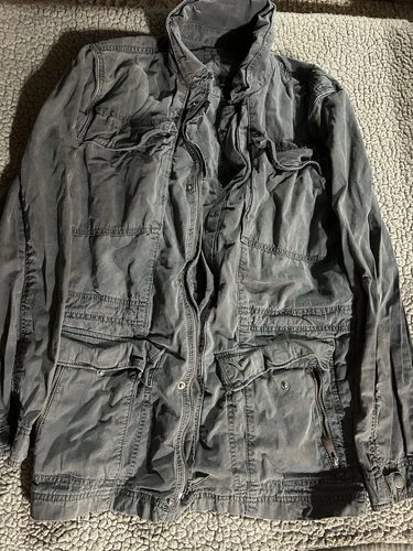 VETEMENTS Giacca vintage Calvin Klein uomo S Utility grigio antracite 4 tasche con cerniera