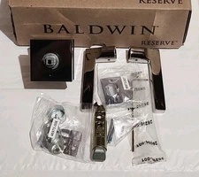 Baldwin Square Privacy Lever Set - Polished Nickel  PV.SQU.CSR