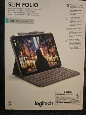 Logitech Slim Folio Keyboard Case for iPad 10th Gen & A16 (920-011368) NEW