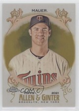 2021 Topps Allen & Ginter Chrome Gold Refractor 25/50 Joe Mauer #132 HOF 09jp