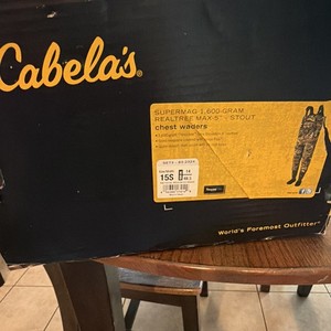 Cabela's SuperMag 1600g Neoprene Chest Waders Realtree Max-5 Men’s size 15 stout