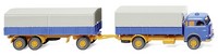Wiking 041604 - 1/87 Man Pausbacke PritschenhäNgerzug - Neu