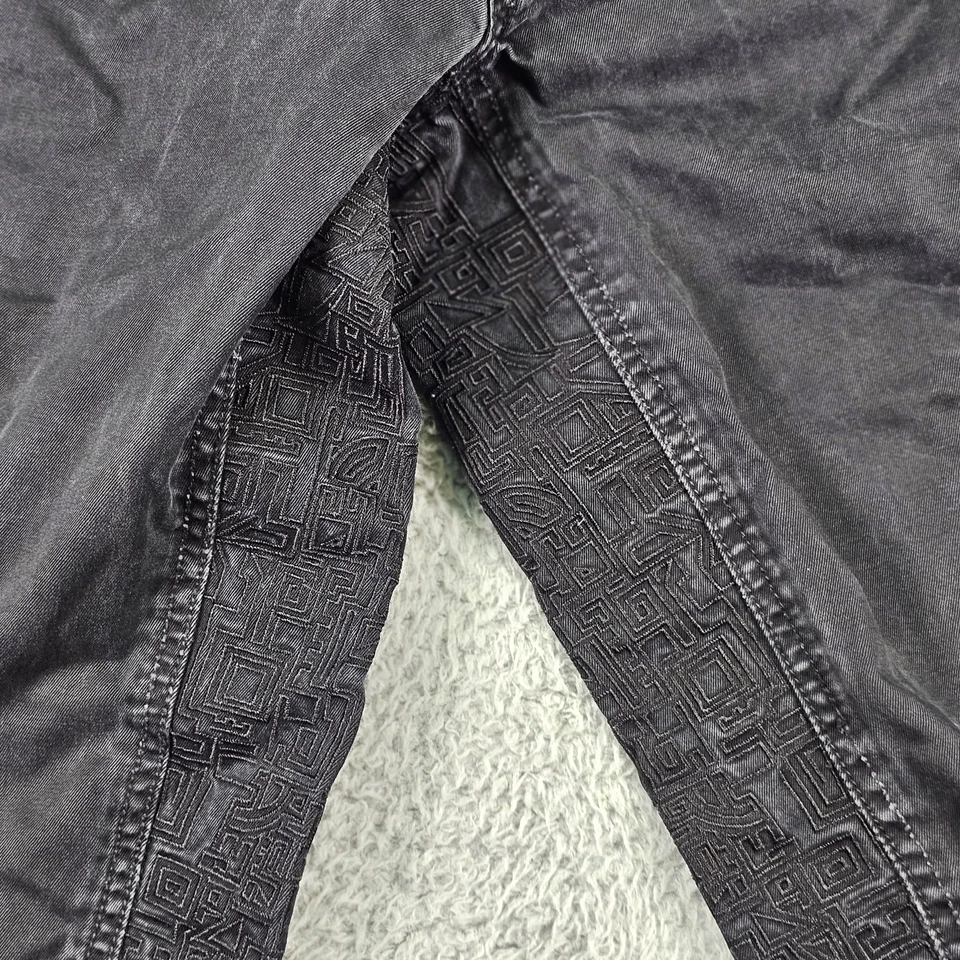 Pantalones Cortos Coogi Para Hombre 34 Negro Multicolor Retazos Calce Suelto Hip Hop Urbano Años 2000 Foto 4 de 4