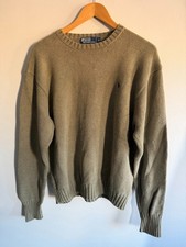 Polo ralph lauren cotton knit sweater tan XL mens