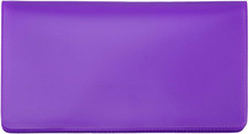 Purple Vinyl Checkbook Cover, Top Tear Personal Vinyl Checkbook Cover