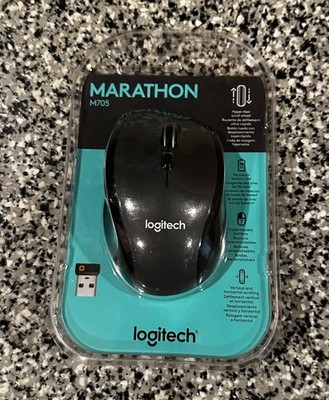 Logitech Marathon M705 Wireless Mouse New Sealed 910-001935 7-Button