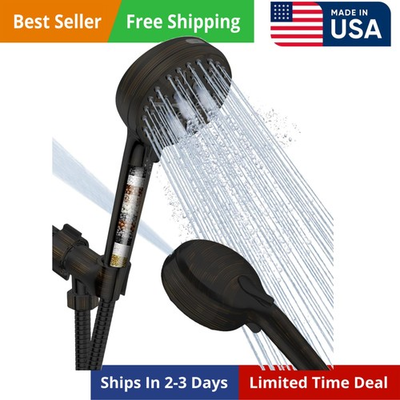 #ad Filtered Shower Head with Handheld Oil Rubbed Bronze 6 Modes High Pressure S... $92.55