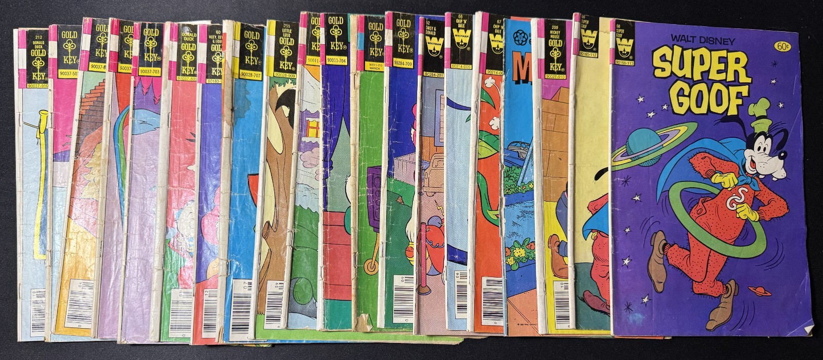 Walt Disney Comic Lot of 20 Whitman Gold Key Donald Duck Super Goof Mickey 72-85