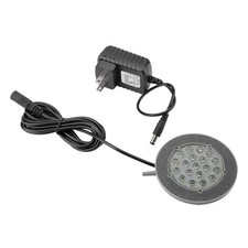 Aquarium Air Stone, 19 LEDs Round Bubble Generator Fish Light Colorful
