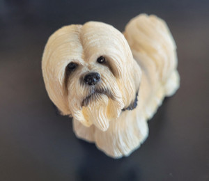 2002 Vintage Lhasa Apso 3" Dog Figurine by Living Stone Inc.