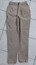 VINTAGE Gap Ladies USA MADE Size 1 Ankle Beige Cotton Pants Pleated Front