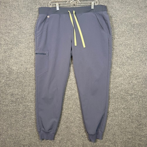 Figs Scrub Pants Adult XL Perrywinkle Jogger Cargo Pockets Technical Collection