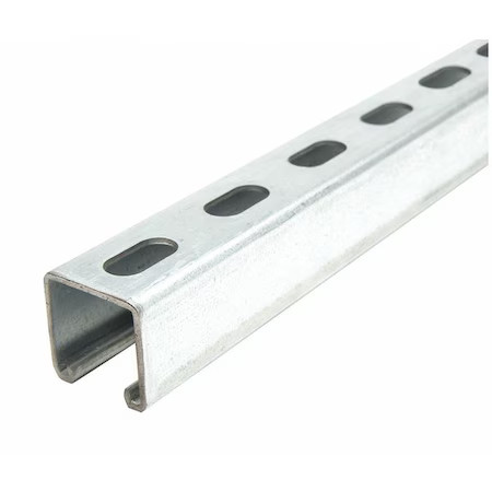 Zoro Select Fs-200Ss Pg 12.00 Single Channel Strut, Slotted, Steel,