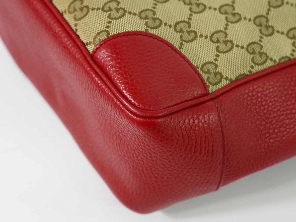 GUCCI GG Canvas 2 way Shoulder Bag hand red 449241 189122 thumbnail 4