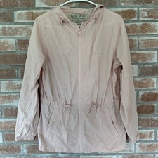 Jack Wills Hooded Zip Up Spring Jacket Size 6 Pink
