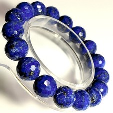 High quality natural pyrite lapis lazuli mirror ball cut bracelet 16cm
