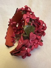 Vintage Floral Fascinator Headband Fabric Flower Millinery Headpiece