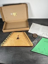 Vintage Small Cimbala Lap Harp & Music Sheets Wooden Musicopia Instrument