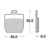 Set BeläGe Bremse SBS 145HM Malaguti 50 F12 Phantom R LC 07/10