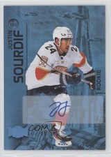 2023-24 Skybox Metal Universe Rookies Blue 45/50 Justin Sourdif #180 Auto 1jz3