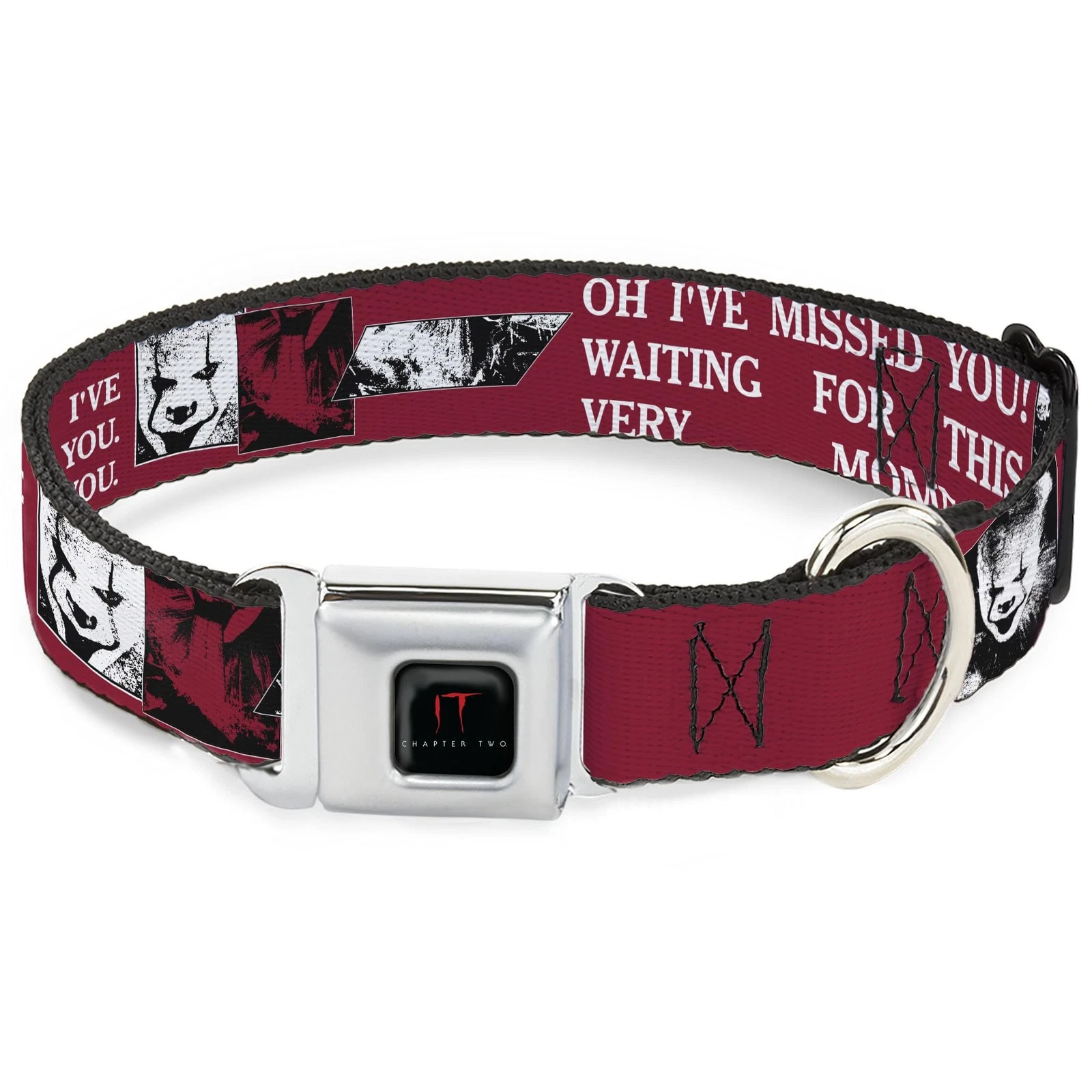 Warner Bros. Horror Movies Pet Collar, Dog Collar Metal Seatbelt Buckle, It Penn