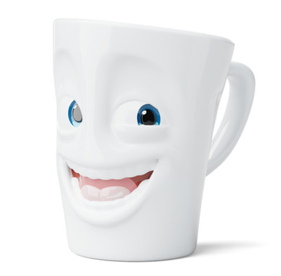 ''58'' FIFTYEIGHT PRODUCTS Tasse mit Gesicht ''WITZIG'' MOVIE EDITION Henkelbecher