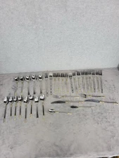 Wallace Golden Corsi & Hampton Stainless Flatware Forks Spoons Knives Gold