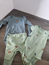 Brand New 3 Piece Baby Infant Boy Newborn Outfit Set. Long Sleeve And Pants