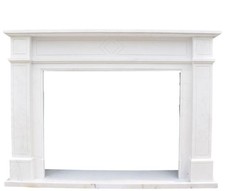 Cornice di Camino in vero Marmo Bianco cm135 55 stile classico arredo casa lusso