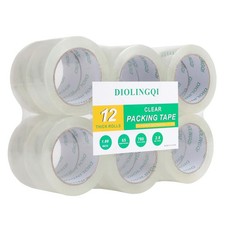 12 Rolls Clear Packing Tape 2.8 mil 1.88 Inch x 65 Yards Shipping Sealing