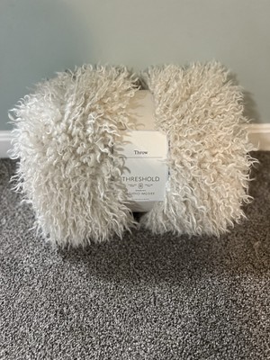 NEW Cream Extra Plush Throw - 50 x 50'' - Threshold  designed with Studio McGee