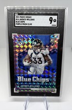 2021 Panini Mosaic Javonte Williams RC /49 #14 Blue Chips Purple Prizm SGC 9 MT