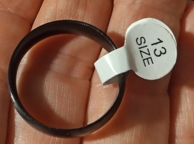 Titanium Ring Black brushed finish minimalist Wedding Band Ring FRIENDS SIZE 13