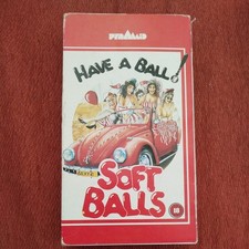 SOFT BALLS  -  VIDEO VHS PYRAMID SMALL CARDBOARD BOX- RARE COMEDY SOFTBALLS