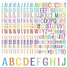 1260 Alphabet Stickers 10 Sheets, 1 Inch Vinyl Self-Adhesive Letter Stickers,