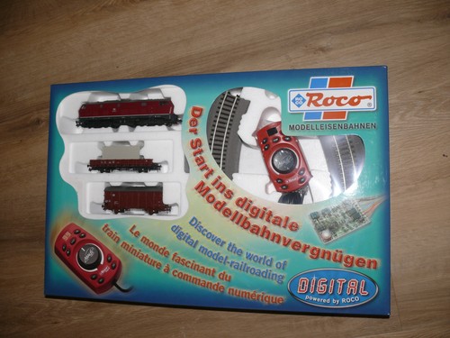M40  Roco  41223 Güter -  Zugset mit Diesellok digital Wagen Gleise ungenutzt | Condition: Gebraucht