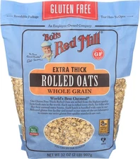 Bob's Red Mill Gluten Free Extra Thick Rolled Oats, 32 Oz 32 Ounce (Pack of 1) 