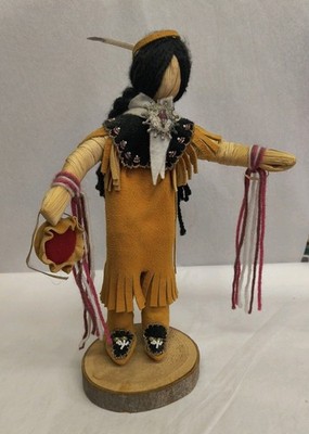Indianer Maishülse Puppe 12 Zoll groß neu und signiert