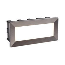 Outdoor Light Silver Ankle LED Stainless Steel IP65 Rectangle Searchlight 0762