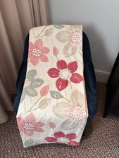 Retro Cottagecore Floral Curtains Pair Pencil Pleat Cream Pink Sage Green Lined