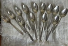 Lot Sterling Silver Gorham Camellia Tea Spoons 346 grams 6 inch x 13