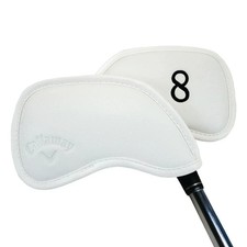 10Pcs Golf Magnetic Iron Headcovers White Set Club Covers Protective Golf Gear